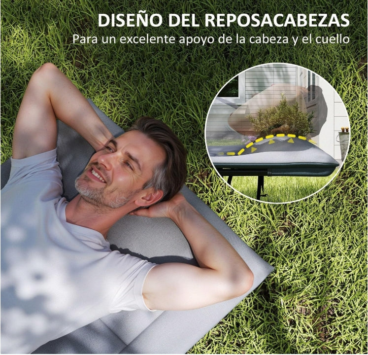 Cama de Camping Plegable con Almohada