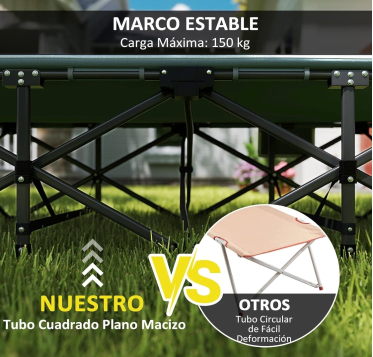 Cama de Camping Plegable con Almohada