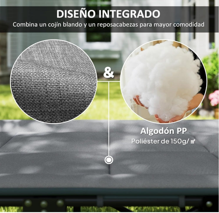 Cama de Camping Plegable con Almohada