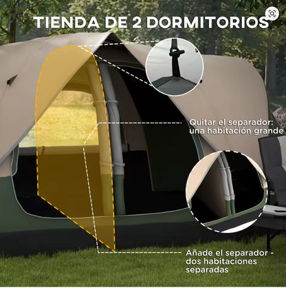 Outsunny Tienda de Campaña 3 Personas
